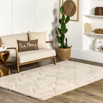 Super Soft Luxury Shag with Carved Trellis Rug secondary image