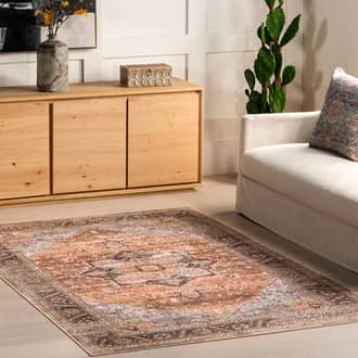 8' x 10' Ginevra Moody Medallion Spill Proof Washable Rug secondary image