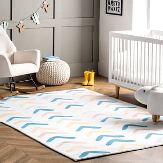 Pastel Chevrons Nursery Rug secondary image
