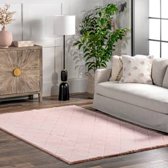 Jaylene Trellis Plush Cloud Washable Rug secondary image