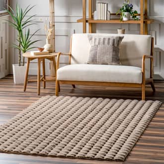 Ivana Checkered Plush Cloud Washable Rug secondary image