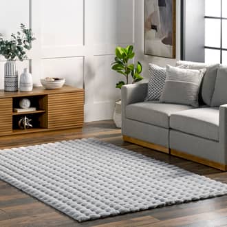 Ivana Checkered Plush Cloud Washable Rug secondary image