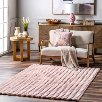 Ivana Checkered Plush Cloud Washable Rug secondary image