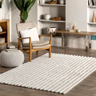 Kris Striped Plush Cloud Washable Rug secondary image