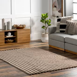 Kris Striped Plush Cloud Washable Rug secondary image