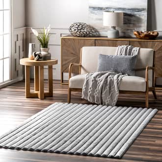 Kris Striped Plush Cloud Washable Rug secondary image