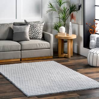 Milazia Honeycomb Plush Cloud Washable Rug secondary image