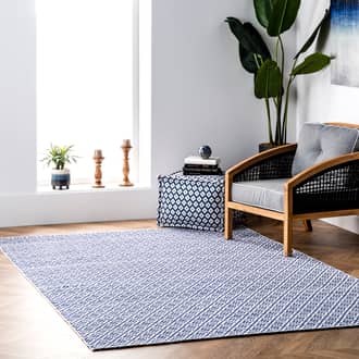 Diamonds Cotton Trellis Flatwoven Rug secondary image