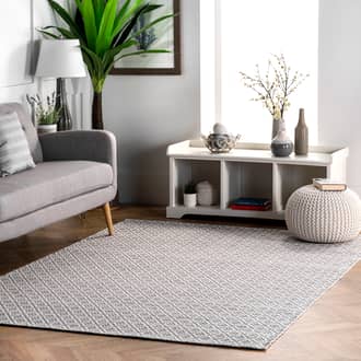 3' x 5' Diamonds Cotton Trellis Flatwoven Rug secondary image