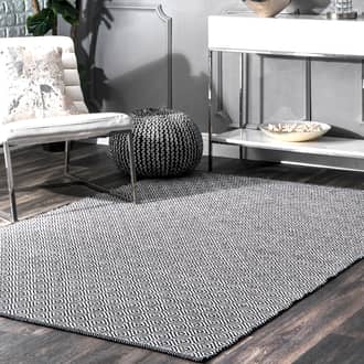 Diamond Cotton Check Flatwoven Rug secondary image