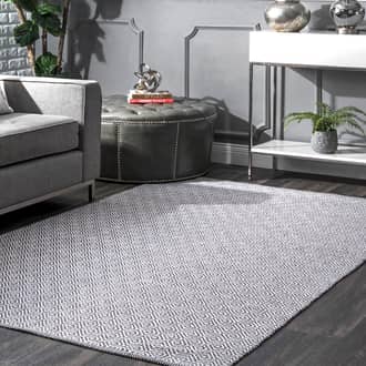 3' x 5' Diamond Cotton Check Flatwoven Rug secondary image