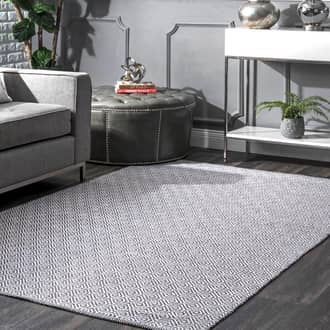 Diamond Cotton Check Flatwoven Rug secondary image