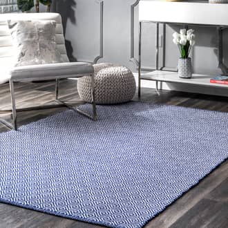 3' x 5' Diamond Cotton Check Flatwoven Rug secondary image