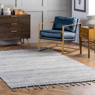 3' x 5' Diamond Chevron Bands Tasseled Rug secondary image