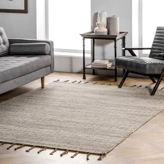 3' x 5' Diamond Chevron Bands Tasseled Rug secondary image