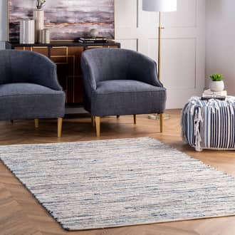 10' x 14' Faded Denim Stripes Rug secondary image