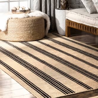 Braided Striped Jute Rug secondary image