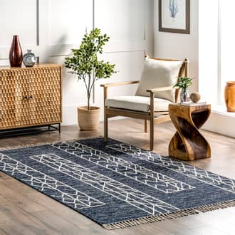 Chrissy Banded Tasseled Rug secondary image