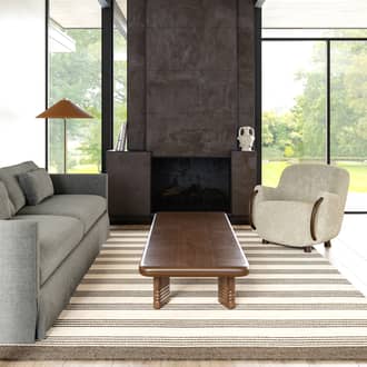 7' 6" x 9' 6" Sage Striped Wool-Blend Rug secondary image