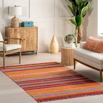Tribal Stripes Fringe Tassel Rug secondary image