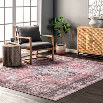3' x 5' Faye Snowflake Medallion Washable Rug secondary image