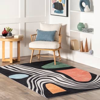 7' 3" x 9' Benedetta Washable Geode Shapes Rug secondary image