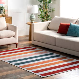 5' x 8' Livvy Striped Washable Rug secondary image
