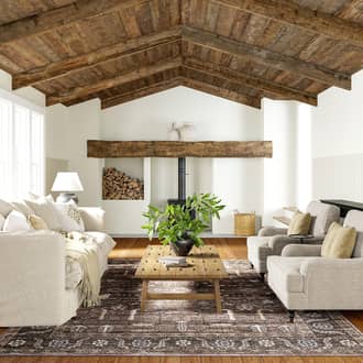 4' x 6' Redwood Vintage Washable Rug secondary image