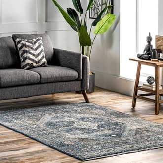 6' 7" x 9' 4" Shaded Medallion Fringe Rug secondary image
