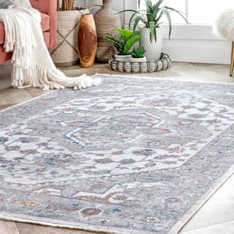 Barbed Moroccan Medallion Fringe Rug secondary image