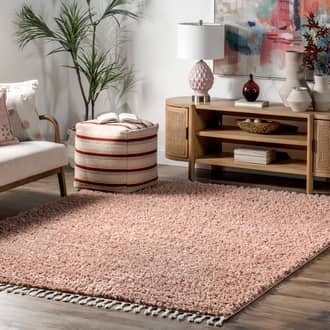 5' Dream Solid Shag with Tassels Rug secondary image