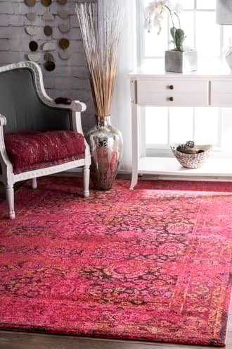Color Washed Floral Rug secondary image