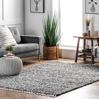 8' Shaded Shag With Tassels Rug secondary image