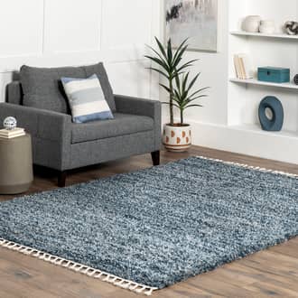 5' Shaded Shag With Tassels Rug secondary image