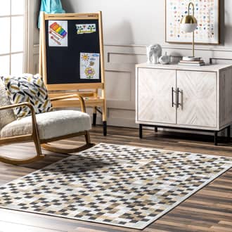 Taisie Washable Mini Tiled Rug secondary image