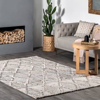 Ida Textured Trellis Rug secondary image