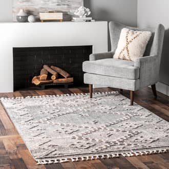 6' 7" x 9' Textured Helix Trellis Rug secondary image