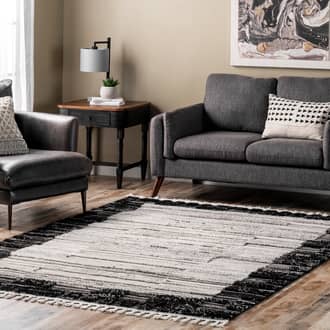 Textured Bordered Rug secondary image