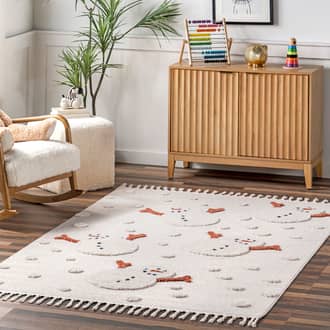 Freda Snowmen Tasseled Kids Rug secondary image