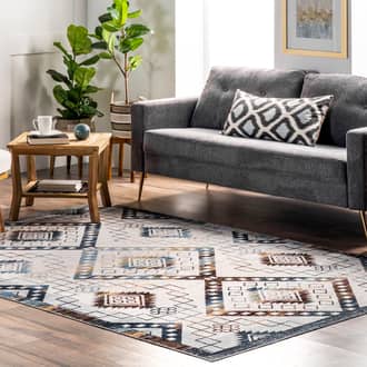 Raquel Geometric Washable Rug secondary image