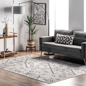 Nina Abstract Mural Washable Rug secondary image