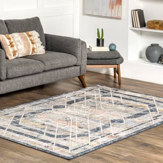 4' x 6' Murial?Washable Faded Geometric Rug secondary image