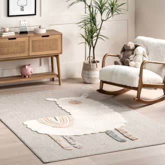 Nellie Kids Llama Rug secondary image
