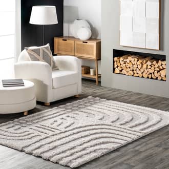 4' x 6' Zaylee Shag Waves Rug secondary image