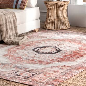 9' x 12' Iris Medallion Washable Rug secondary image