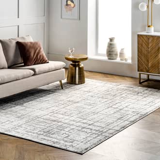 4' 3" x 6' Aspen Distressed Crosshatch Rug secondary image