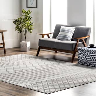 6' 7" x 9' Angel Modern Trellis Rug secondary image
