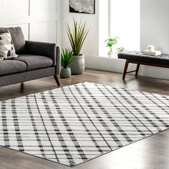 Dina Plaid Washable Rug secondary image