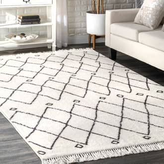 Moroccan Trellis Tassel Non-Slip Backing Rug secondary image