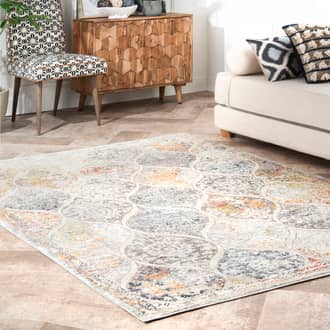 6' 7" x 9' Acanthus Ogee Trellis Rug secondary image